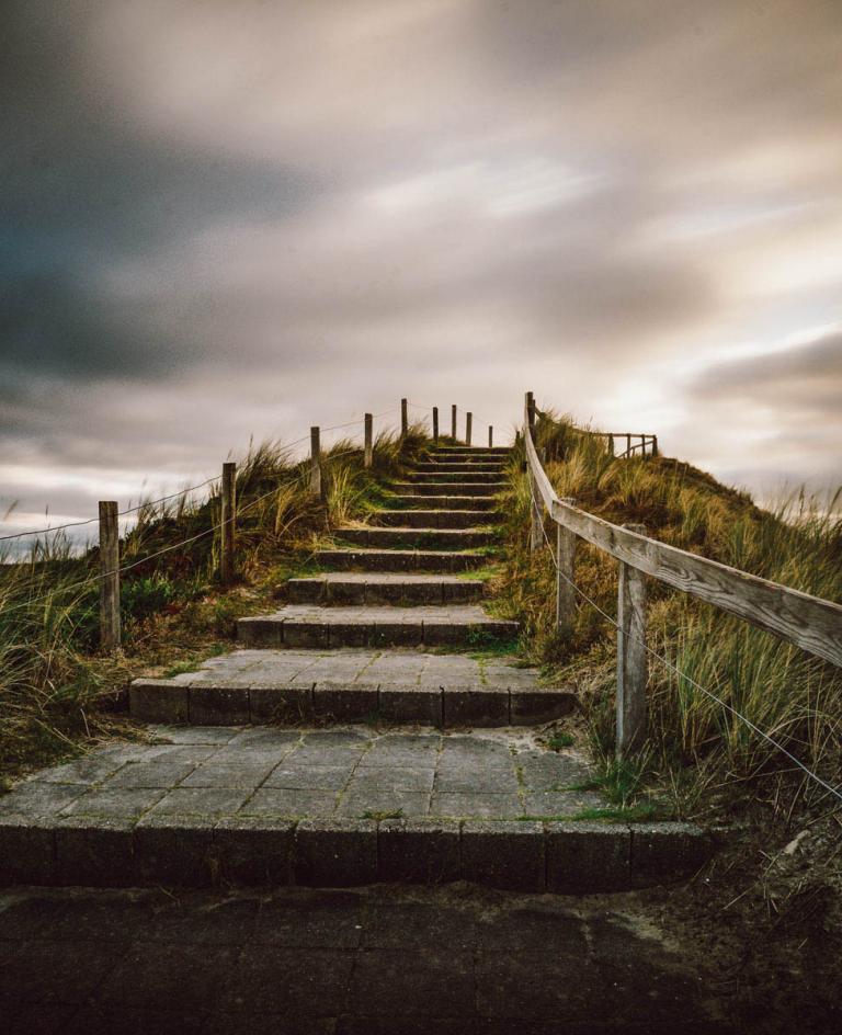 Aufstieg zur Melkhörndüne